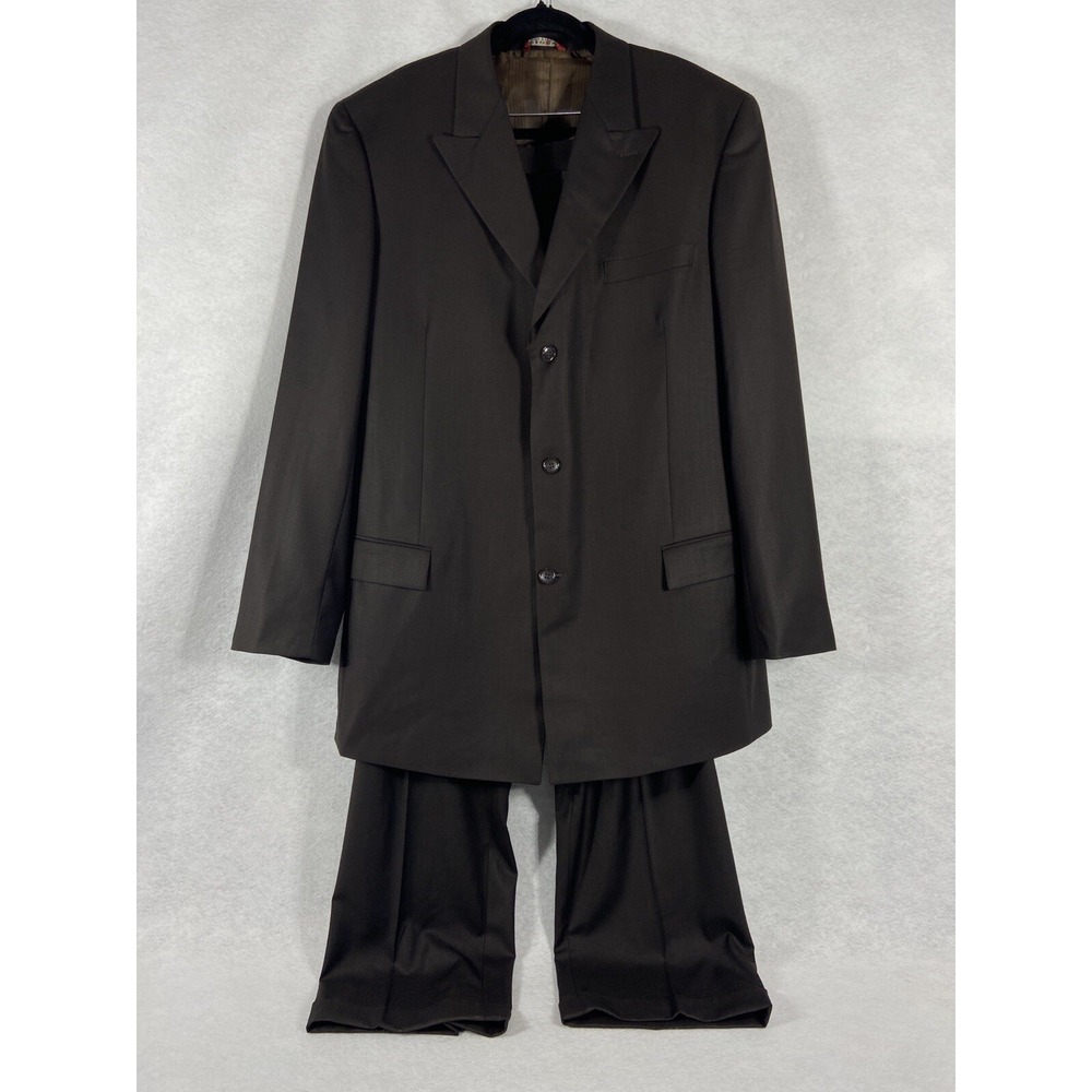 Caravelli 3PC‎ Pant Suit Men's 44L Brown Vest Blazer & Pants